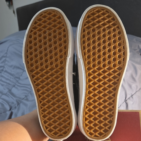 Vans Old Skool Platform Sneakers - Black and White - Picture 7 of 9